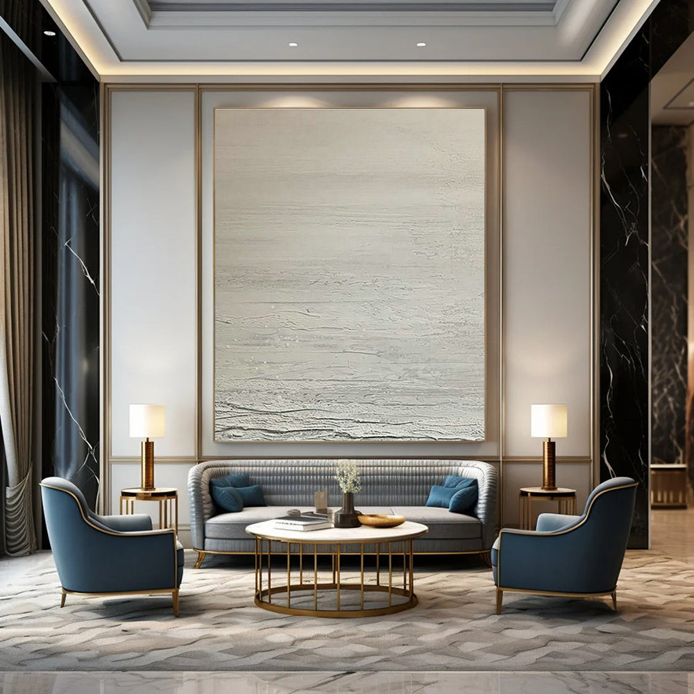 Light Gray Wave - Texture Art for Spa Wellness Center Relaxation Zones DLZ0206
