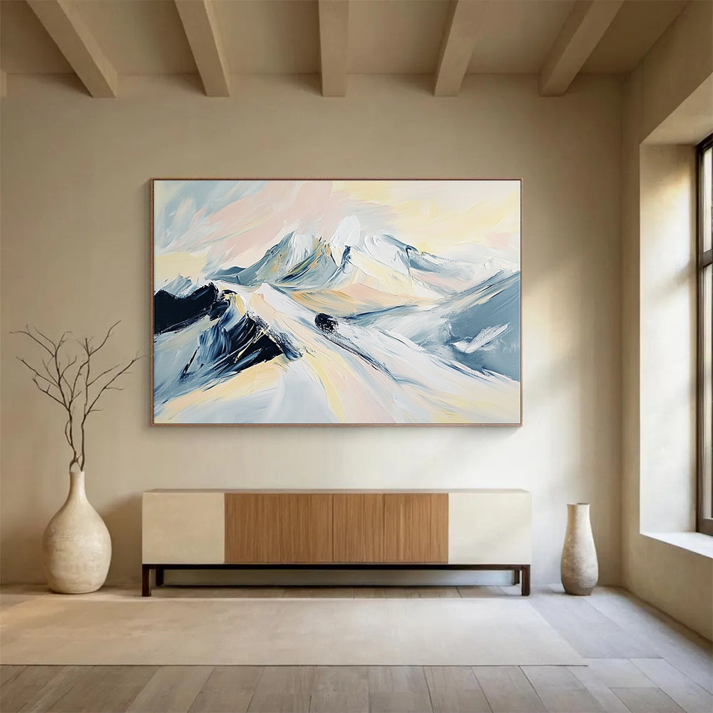 Abstract Mountain Peaks Art for Adventure - Themed Lodge & Modern Home Office SC199