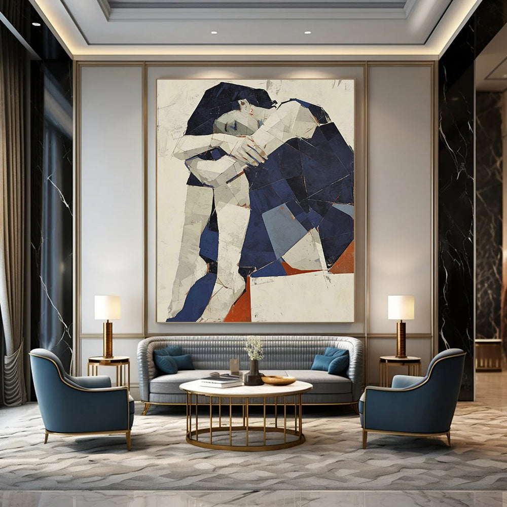 Cubist Figure Art for Studio Apartment & Art - Themed Café DLZ0592