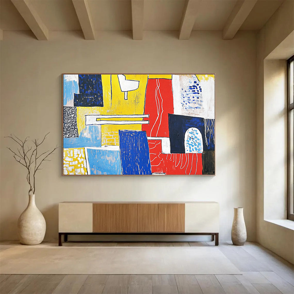 Black and White Geometric Shapes: Timeless Design for Museums & Dining Rooms SC516