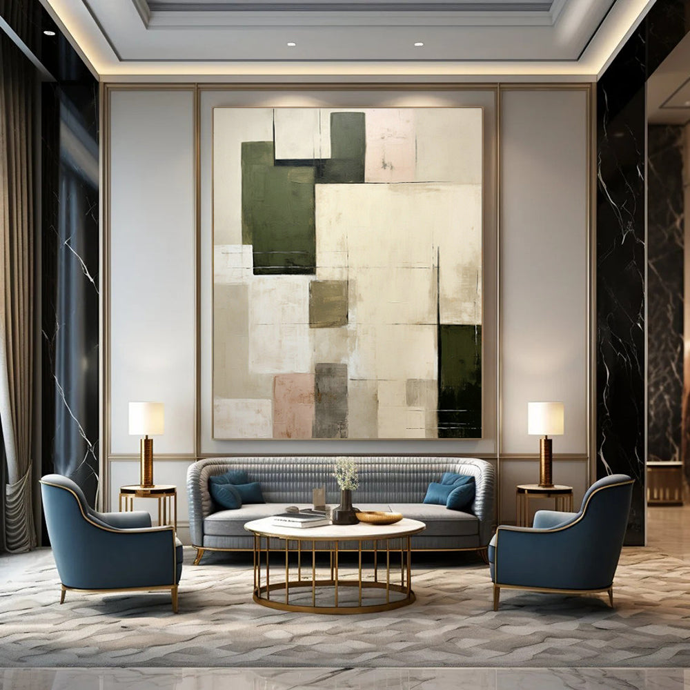Earth - Toned Geometric Art for Rustic Home & Design Studio DLZ0596