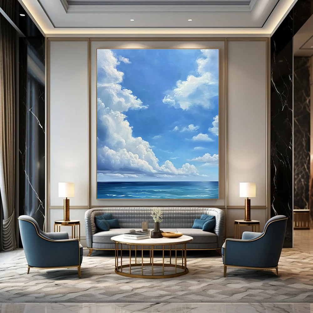 Sky and Sea Landscape for Coastal Home Living Room & Beachfront Hotel Lobby STSC923