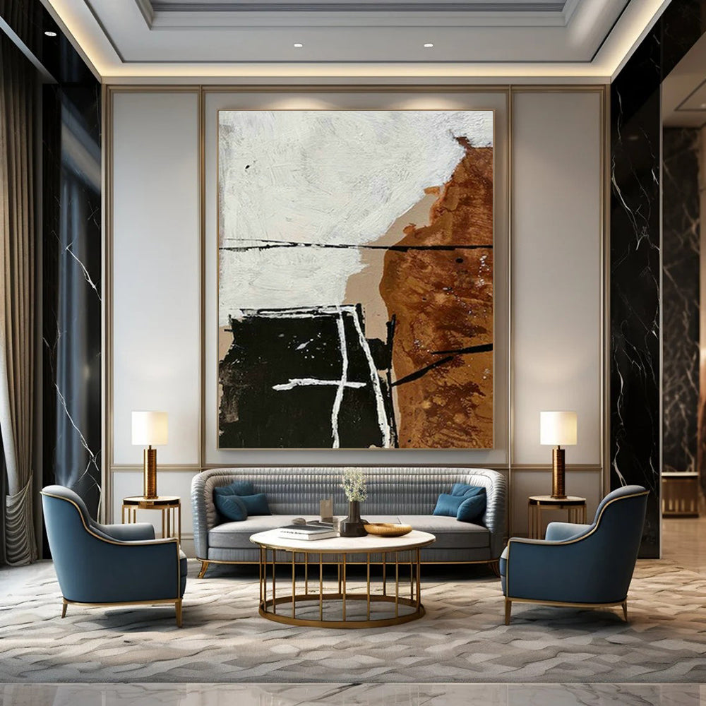 Bold Mixed - Tone Abstract Art for Industrial Loft & Creative Studio DLZ2014