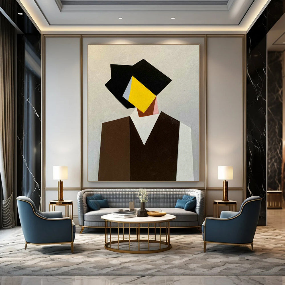 Geometric Figure Abstract Art for Modern - Minimalist Home & Creative Office DLZ0760