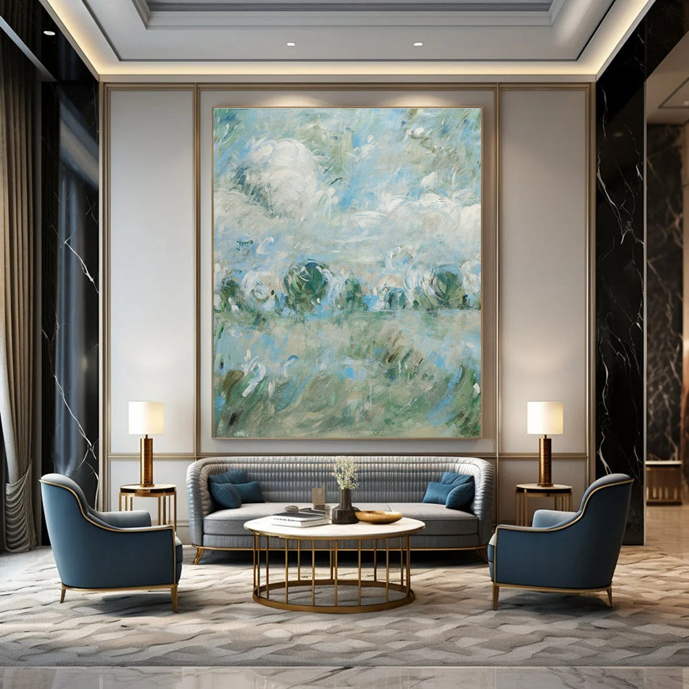 Impressionistic Landscape Art for Country Villa & Yoga Retreat DLZ0594