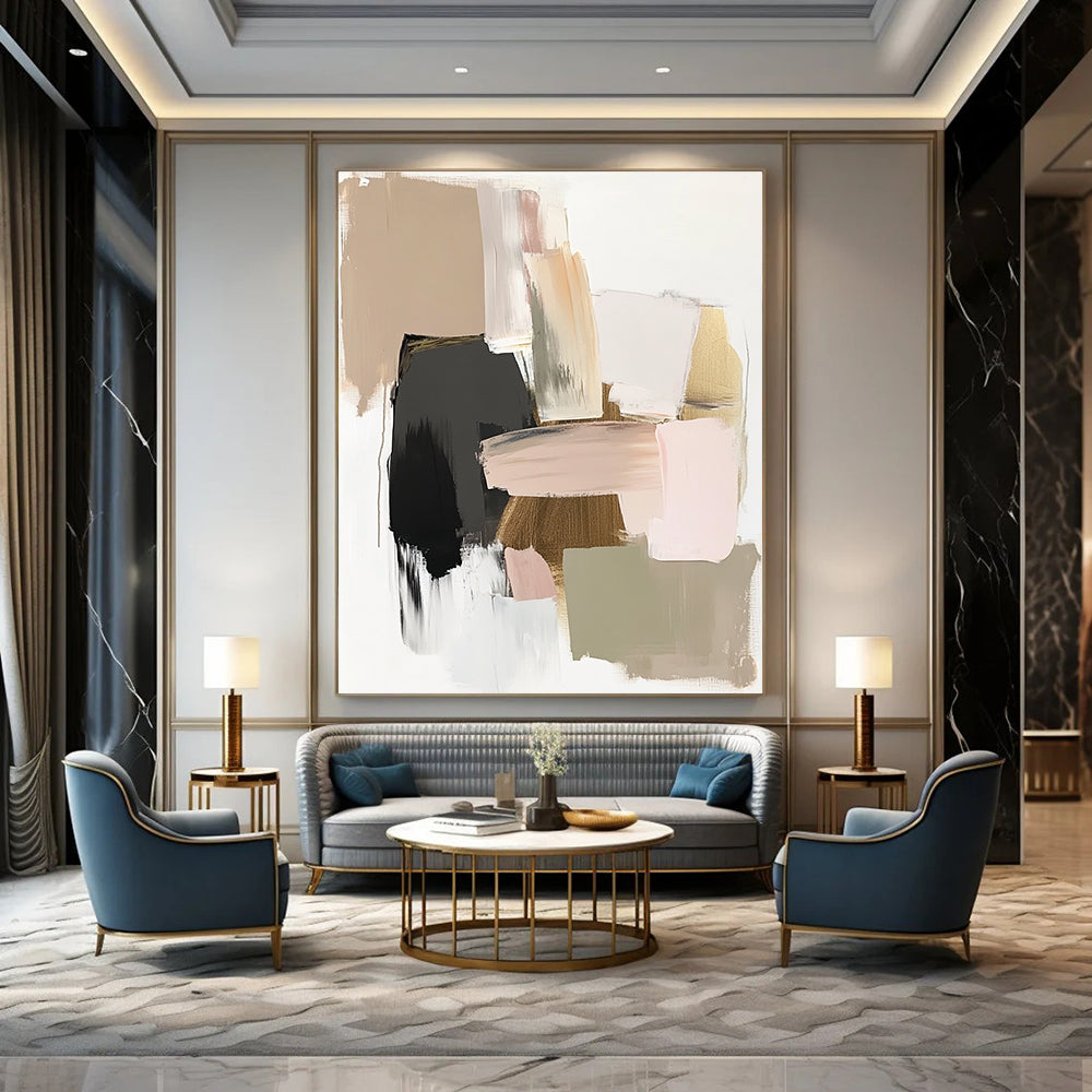 Soft Color Block Abstract for Modern Nursery & Elegant Living Room STSC619