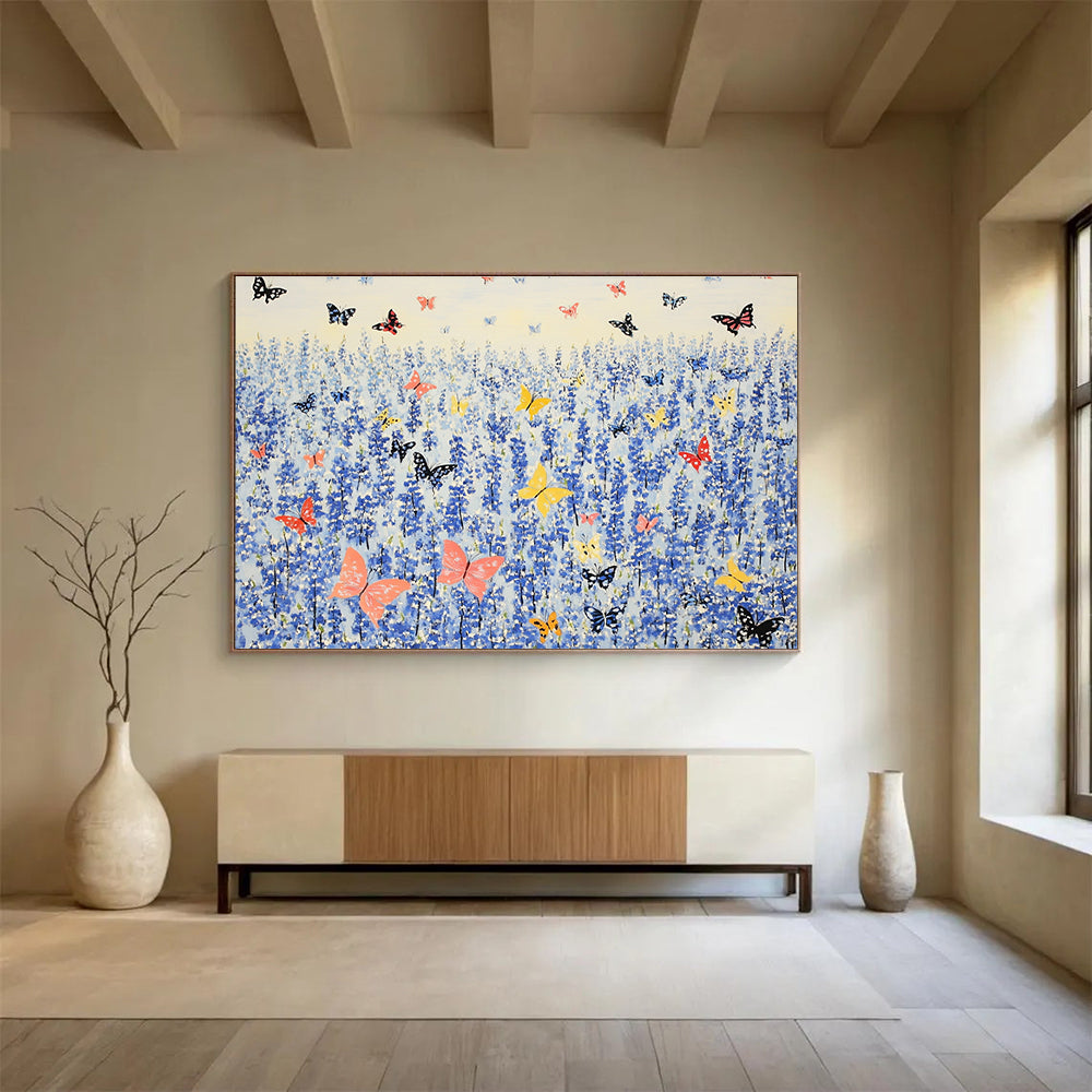 Butterfly Field Art for Serene Garden Room & Children’s Playroom SC463