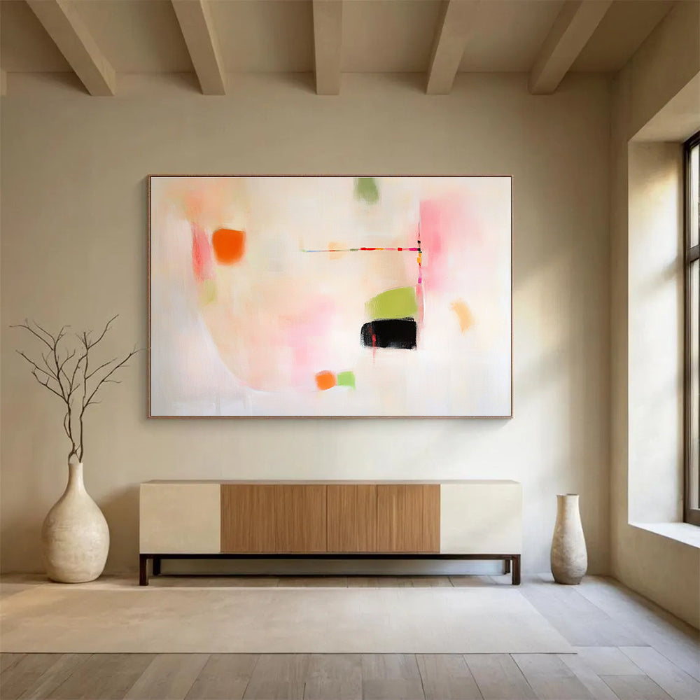 Pastel Abstract Dots Art for Nursery & Feminine Café SC379