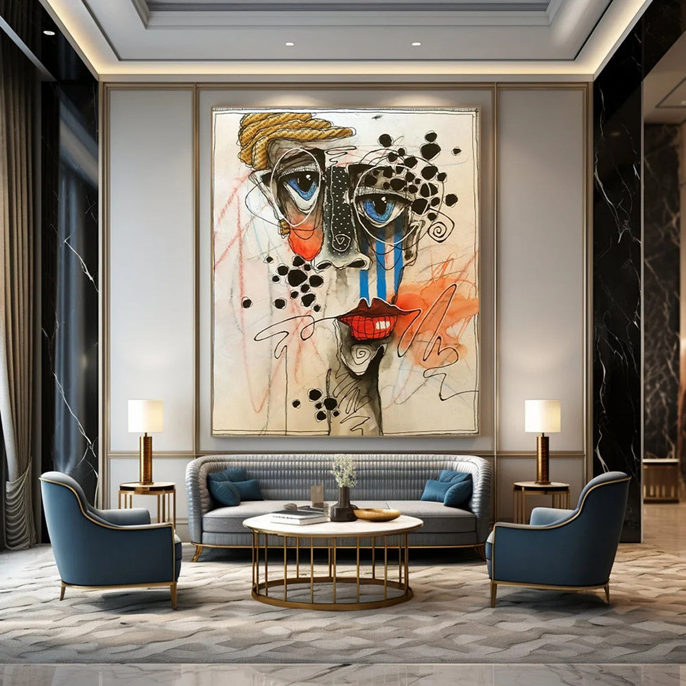 Abstract Face Art for Modern Art Gallery & Creative Studio DLZ2321