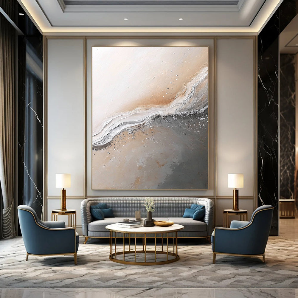 Serene Abstract Art for Scandinavian Bedroom & Coastal Café STSC014