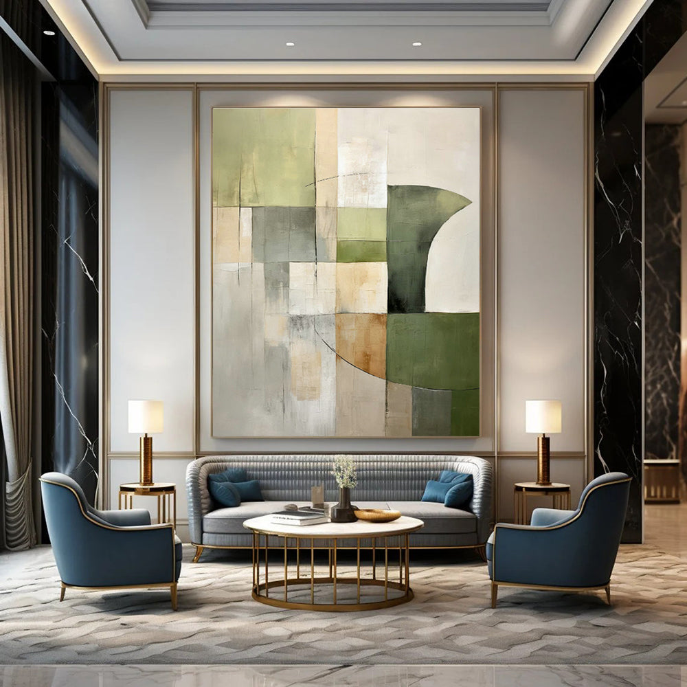 Geometric Abstract Art for Home Office & Minimalist Store DLZ0595