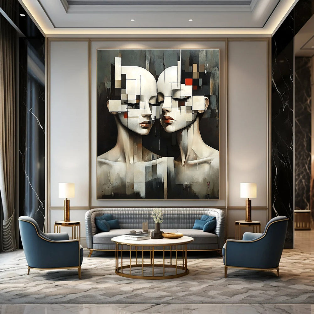 Cubist Faces Art for Modern Art Museum & Creative Home Studio STSC1447