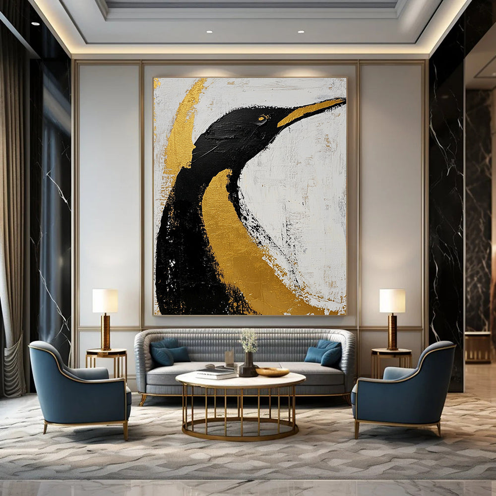 Chic Avian Art for Modern Living Room & Boutique Hotel STSC010