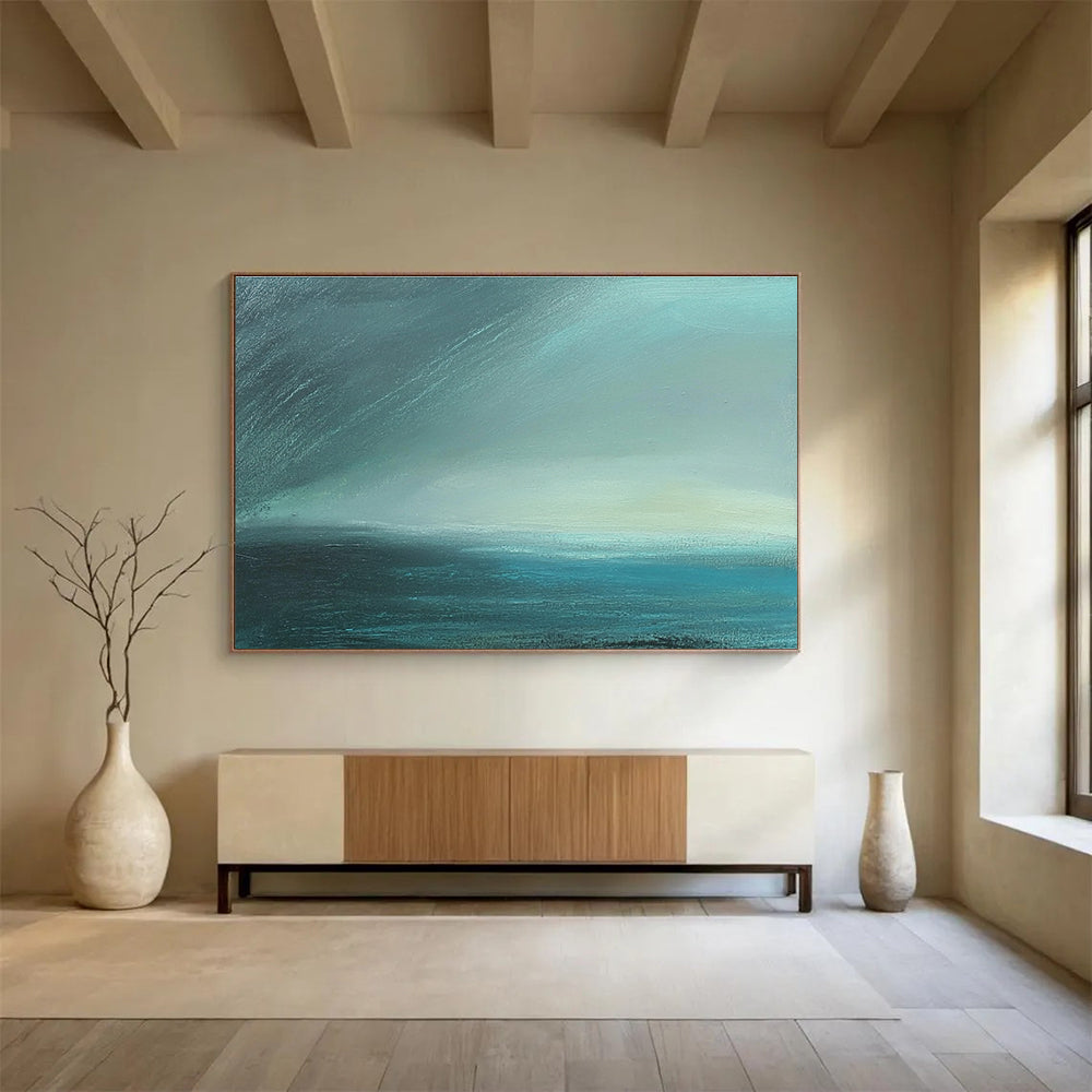 Misty Sea Abstract Art for Coastal Home Study & Art Gallery Seaside Exhibition SC497