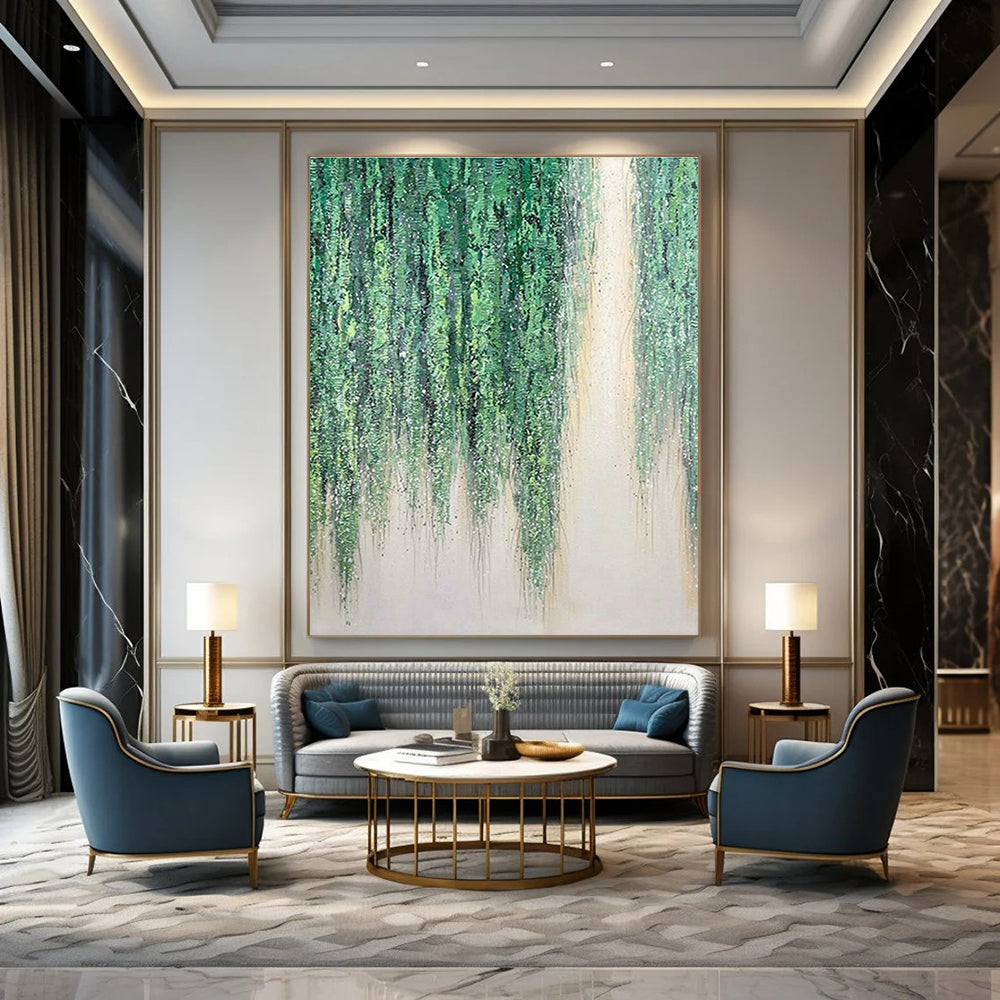 Green Hanging Vines Art for Botanical Garden Café & Nature - Loving Home DLZ2206