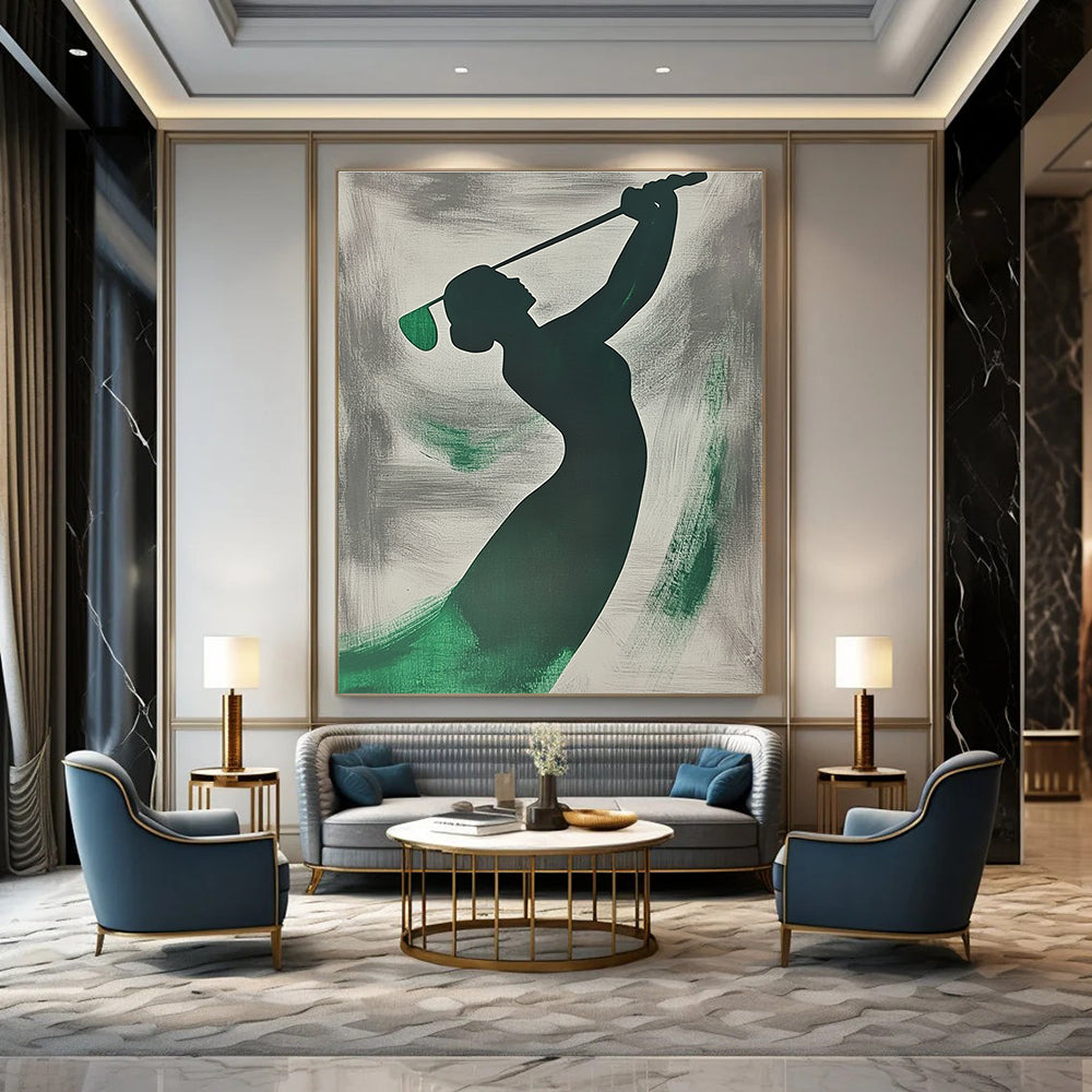 Golfer Silhouette Art for Sports - Loving Home Den & Golf Clubhouse STSC1065