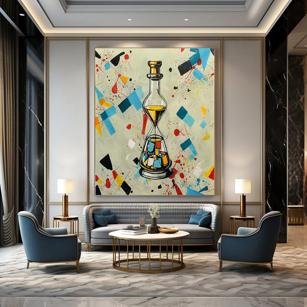 Creative Bottle - Shaped Abstract Art for Artistic Bar & Eclectic Home Living Room DLZ1594