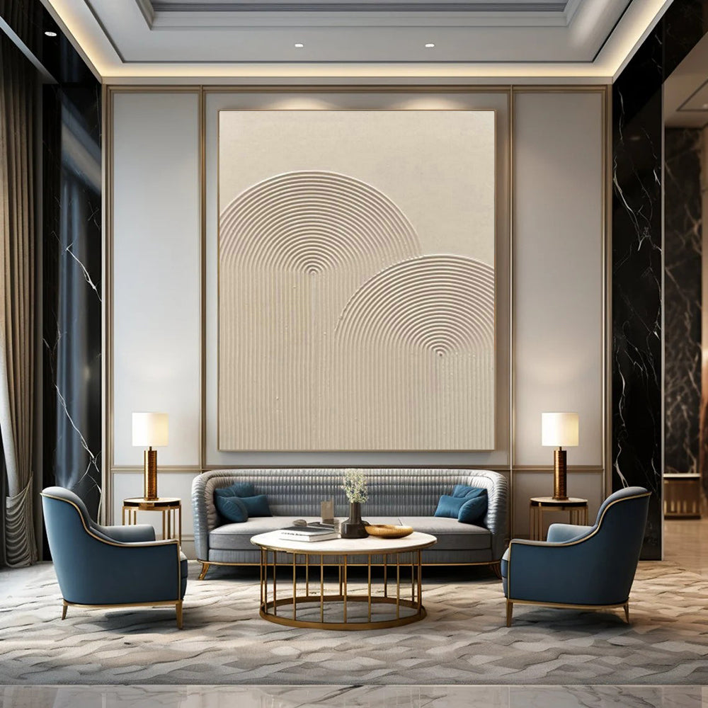 Light Brown Wave - Texture Art for Minimalist Home Study Desks DLZ0233