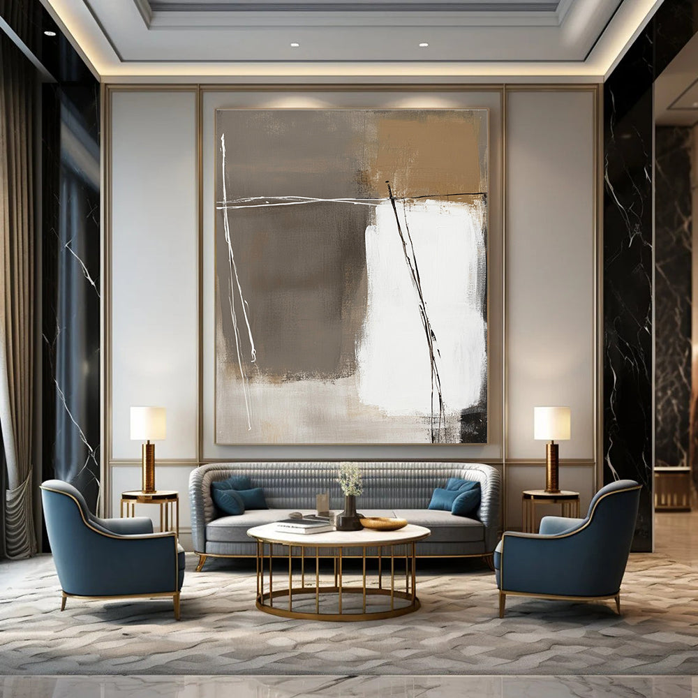 Minimalist Abstract with Lines for Scandinavian - Style Home & Contemporary Office STSC564
