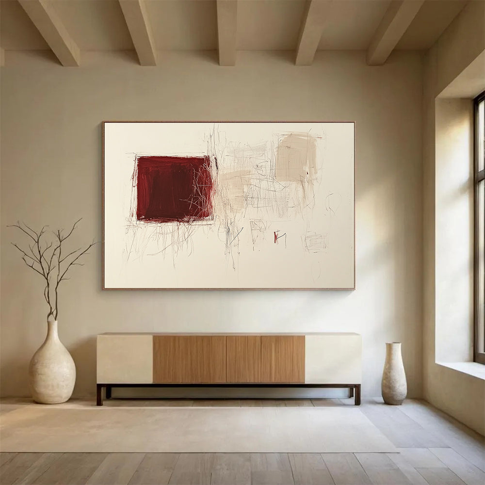 Expressive Abstract Art for Industrial Loft & Creative Workshop SC552
