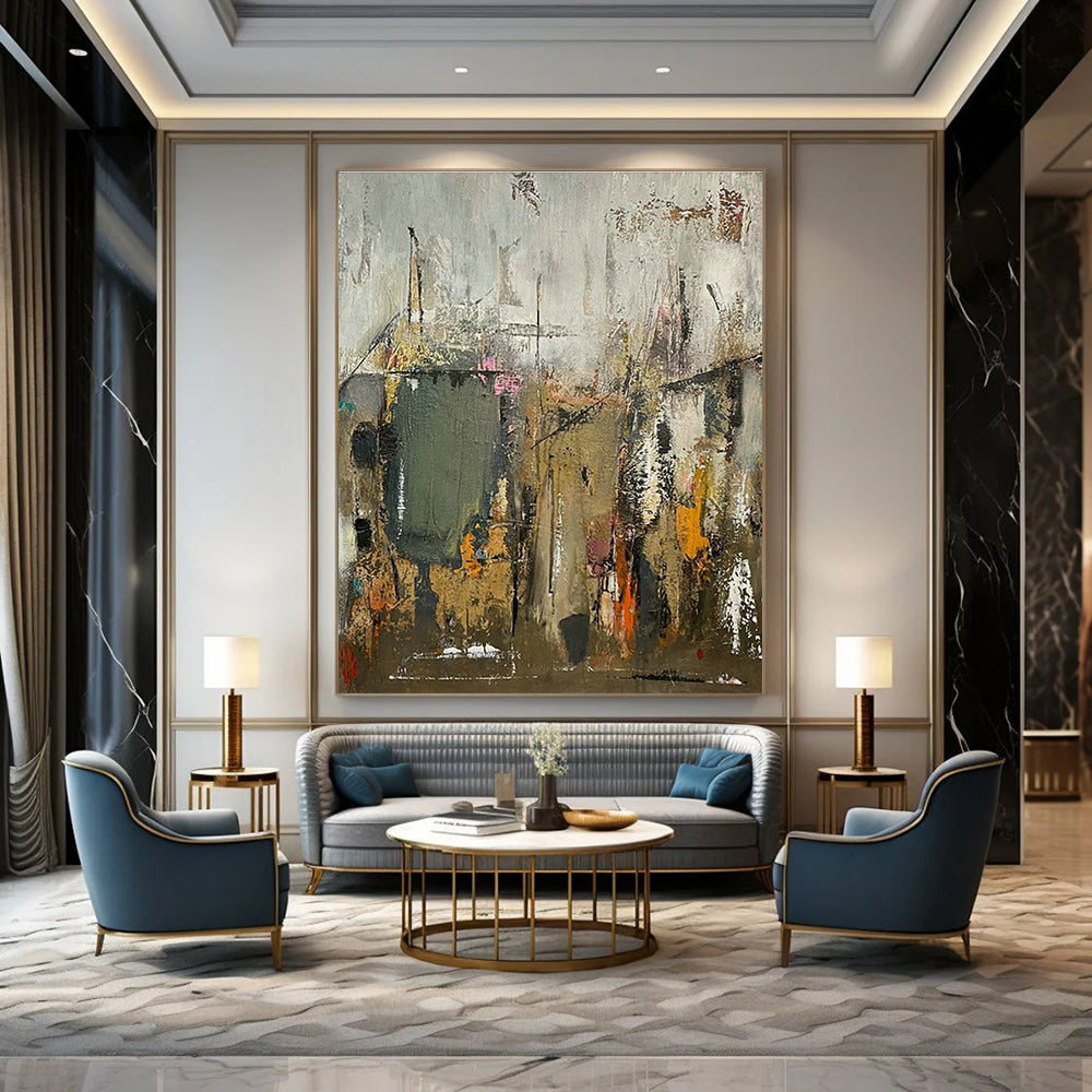 Urban Abstract Landscape Art for Industrial Loft & City - Themed Bar DLZ1045