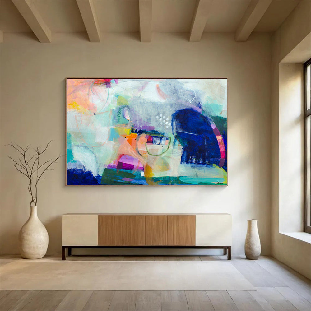 Colorful Geometric Abstract Art for Creative Workspaces DLZ2410