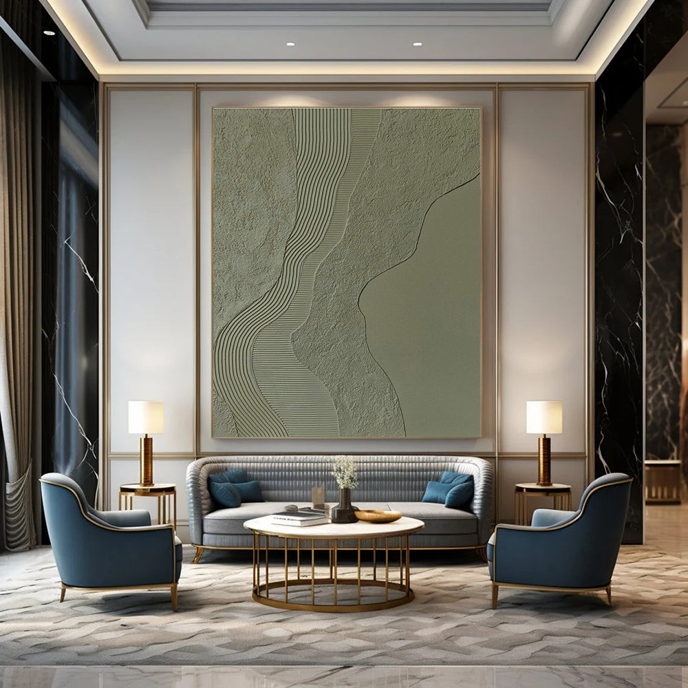 Textured Earth - Tone Abstract Art for Bedroom & Hallway DLZ0392