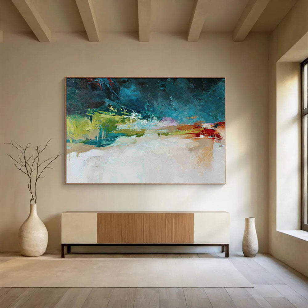Color - Ink Abstract Landscape Art for Bohemian Café DLZ2894