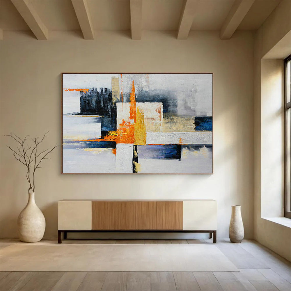Geometric Color - Block Abstract Art for Modern Office Break Rooms DLZ2604