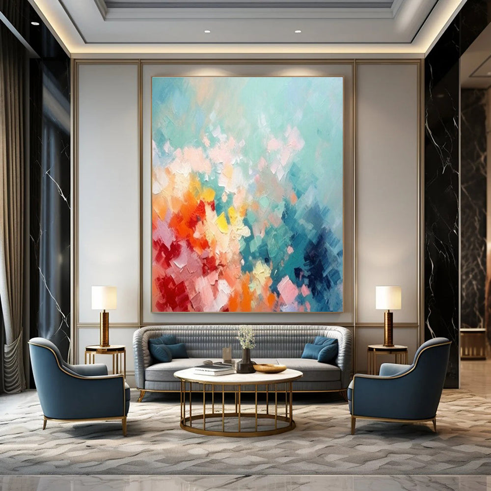Colorful Abstract Art for Family - Friendly Community Center & Art - Loving Playroom DLZ1928