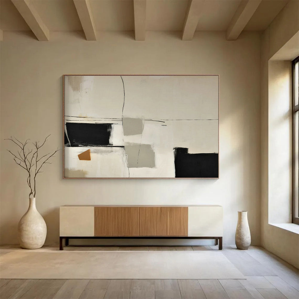Geometric Block Abstract Art for Modern Art Gallery Showcases DLZ2632