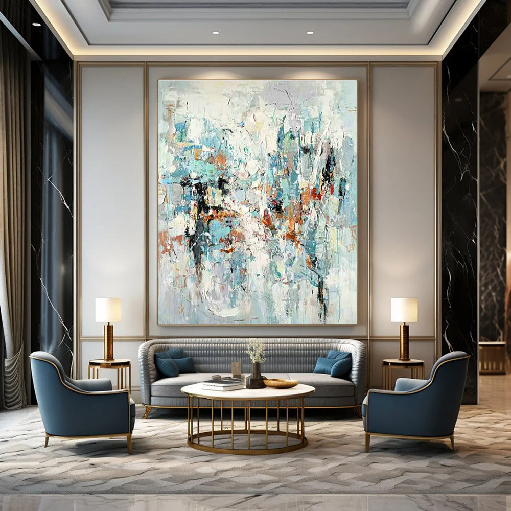 Light - Colored Abstract Art for Minimalist Bedroom & Yoga Studio DLZ1777
