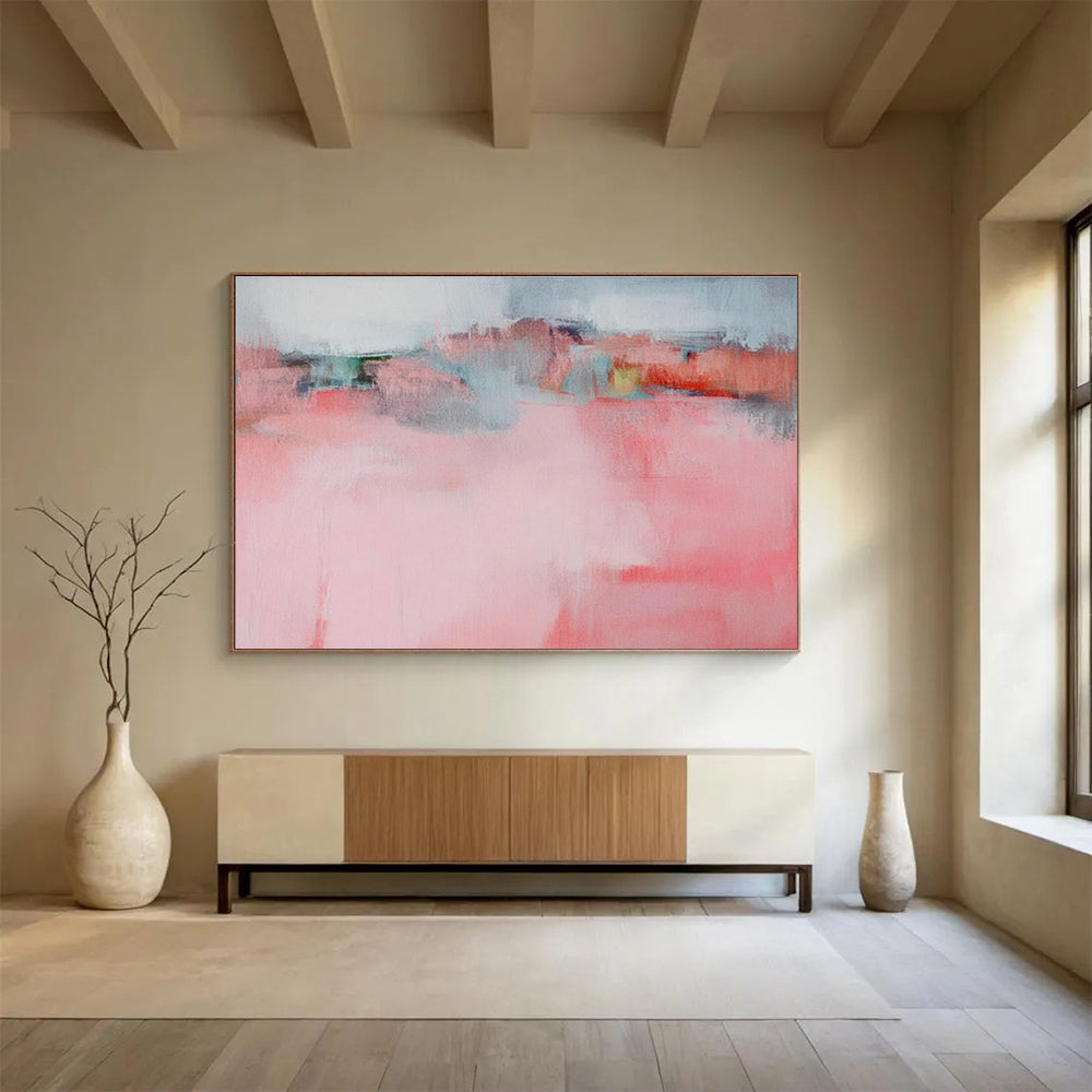 Pink - Tone Abstract Ambiance Art for Cozy Girls’ Lounge DLZ2871