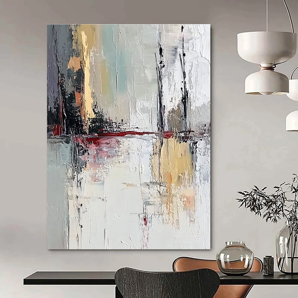 Colorful Abstract Reflection for Artistic Café & Bohemian Living Room STSC601