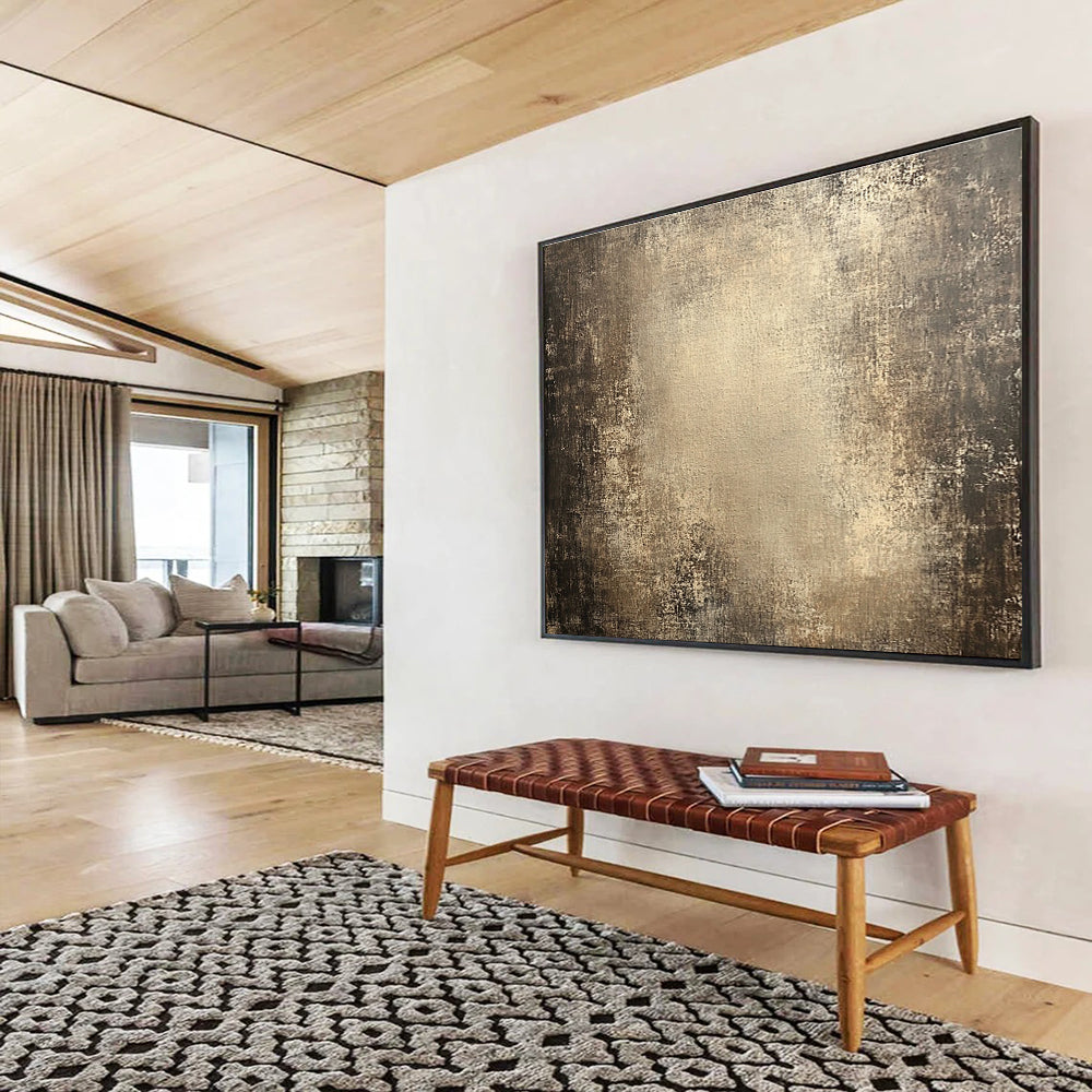 Neutral Toned Abstract Art for Minimalist Office & Industrial Loft SC481