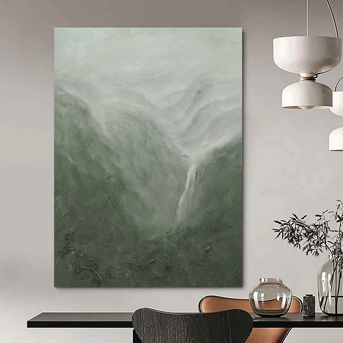 Misty Mountain Waterfall Art for Nature - Lovers' Lounge & Tranquil Spa DLZ2190