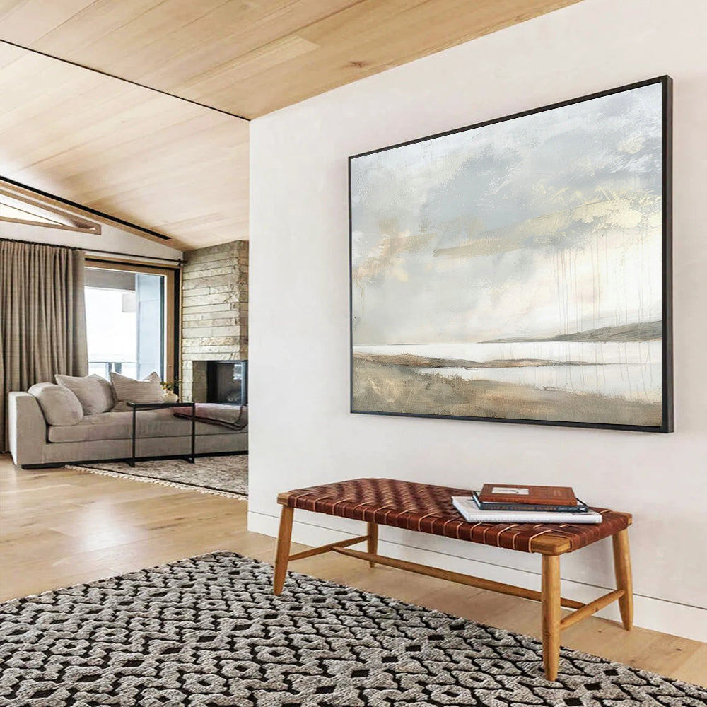 Light - Color Landscape Abstract Art for Minimalist Living Room Walls DLZ2633