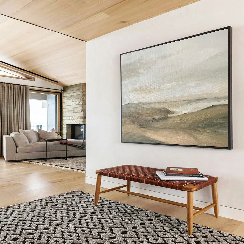 Earth - Tone Landscape Abstract Art for Rustic Farmhouse Entryways DLZ2631