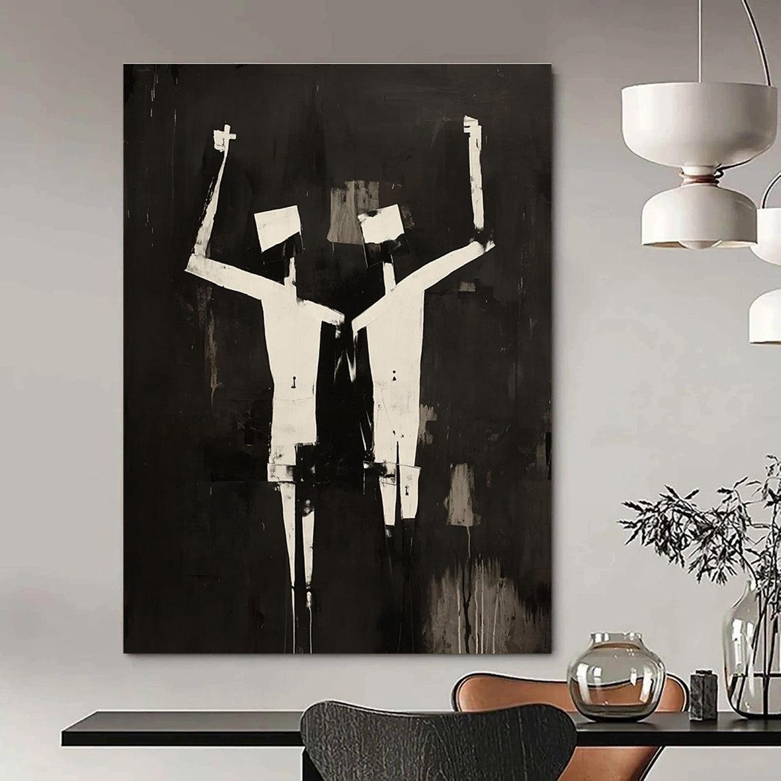 Black and White Figures for Urban Art Space & Modern Gym STSC1145