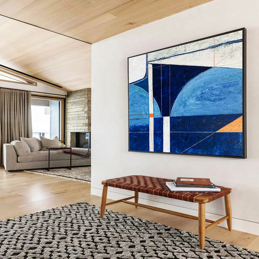 Geometric Line Abstract Art for Modern Office Reception DLZ2924
