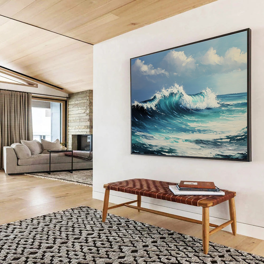 Energetic Seascape Art for Nautical Office & Beachfront Bar SC602