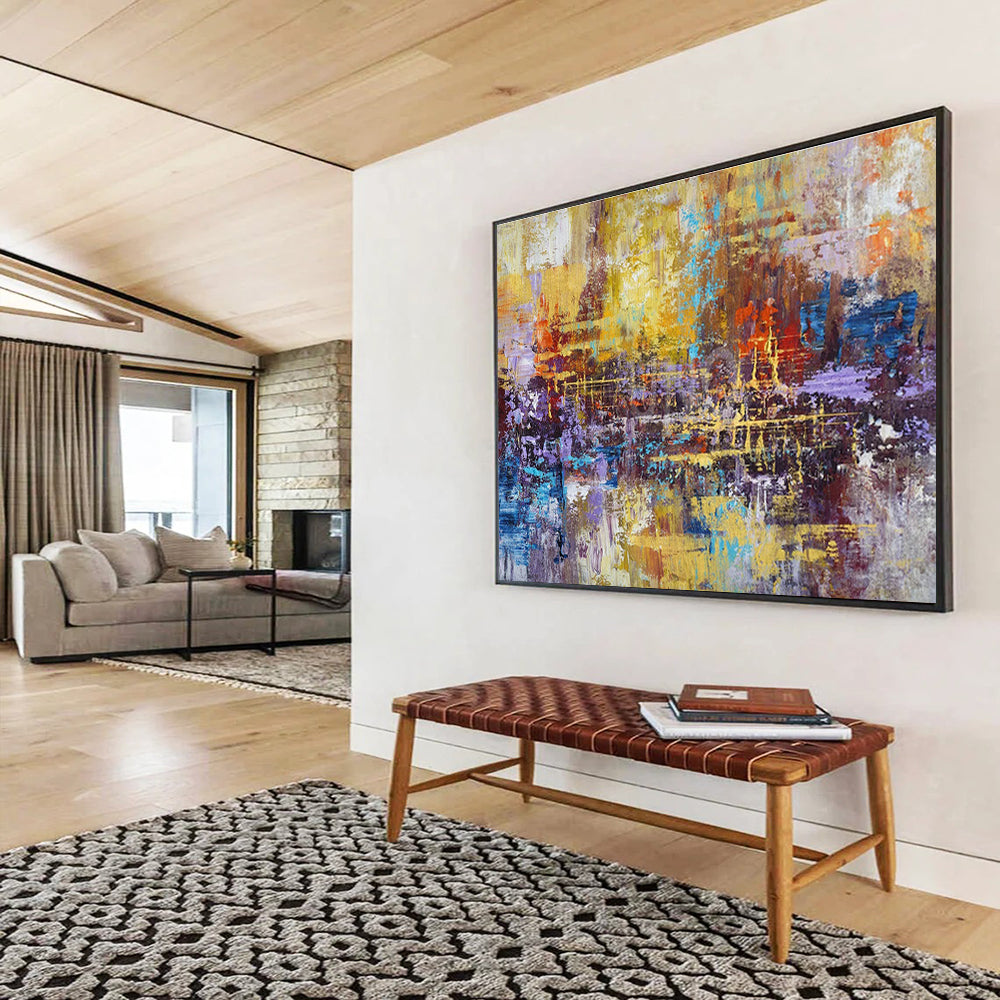 Colorful Urban Abstract Art for Creative Coworking Spaces DLZ2538