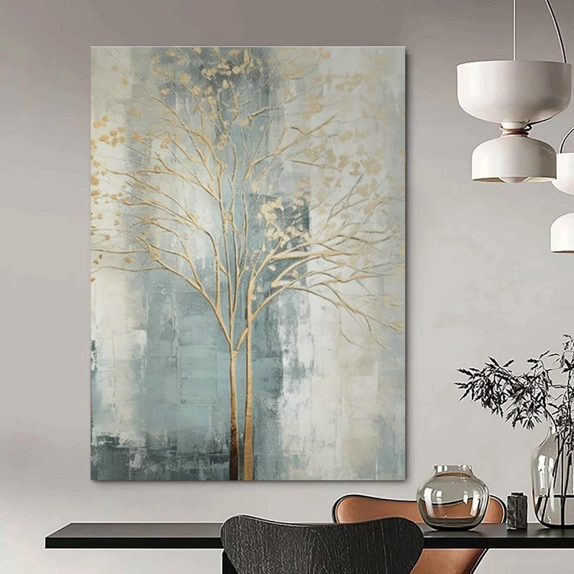 Golden Tree Art for Luxury Hotel Lobby Entrances DLZ0120