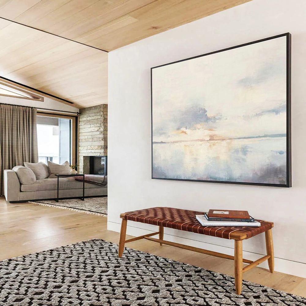 Light - Color Lake - View Abstract Art for Serene Bedroom Nook DLZ2799