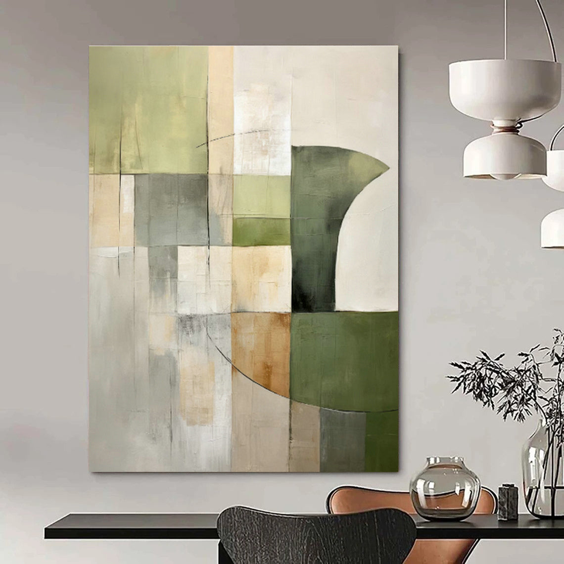 Geometric Abstract Art for Home Office & Minimalist Store DLZ0595