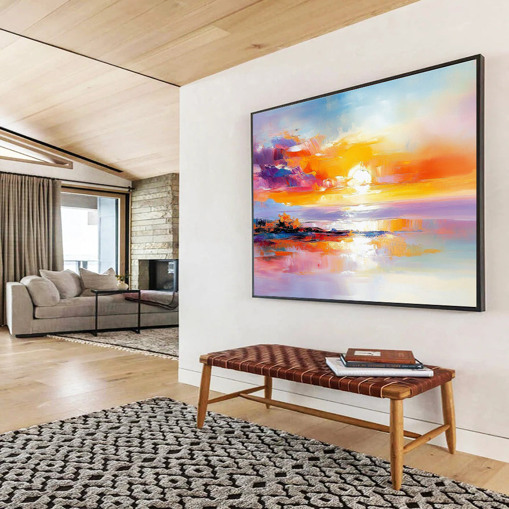Colorful Sunset Abstract Art for Modern Art Gallery & Rooftop Bar SC422