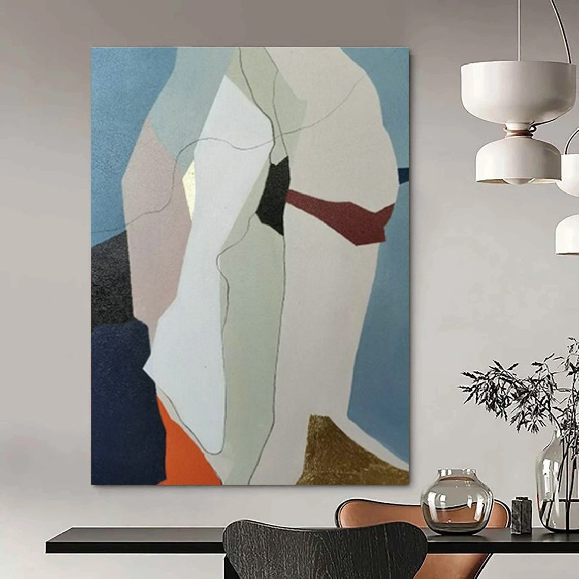 Geometric Color - Block Abstract Art for Modern Office & Art Gallery DLZ1060