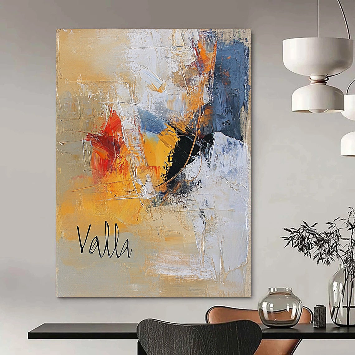 Valla's Abstract for Modern Art Studio & Sophisticated Home Office STSC580
