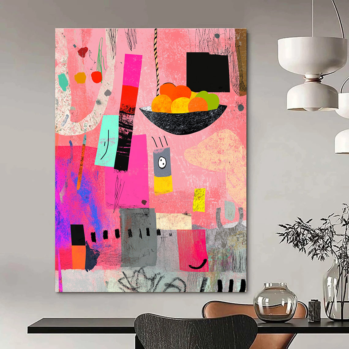 Colorful Abstract Still Life for Bohemian - Style Kitchen & Artistic Dining Room STSC969
