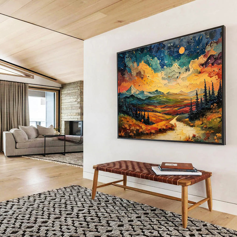 Dreamy Landscape Oil Painting for Nature - Lover’s Home Studios DLZ2636